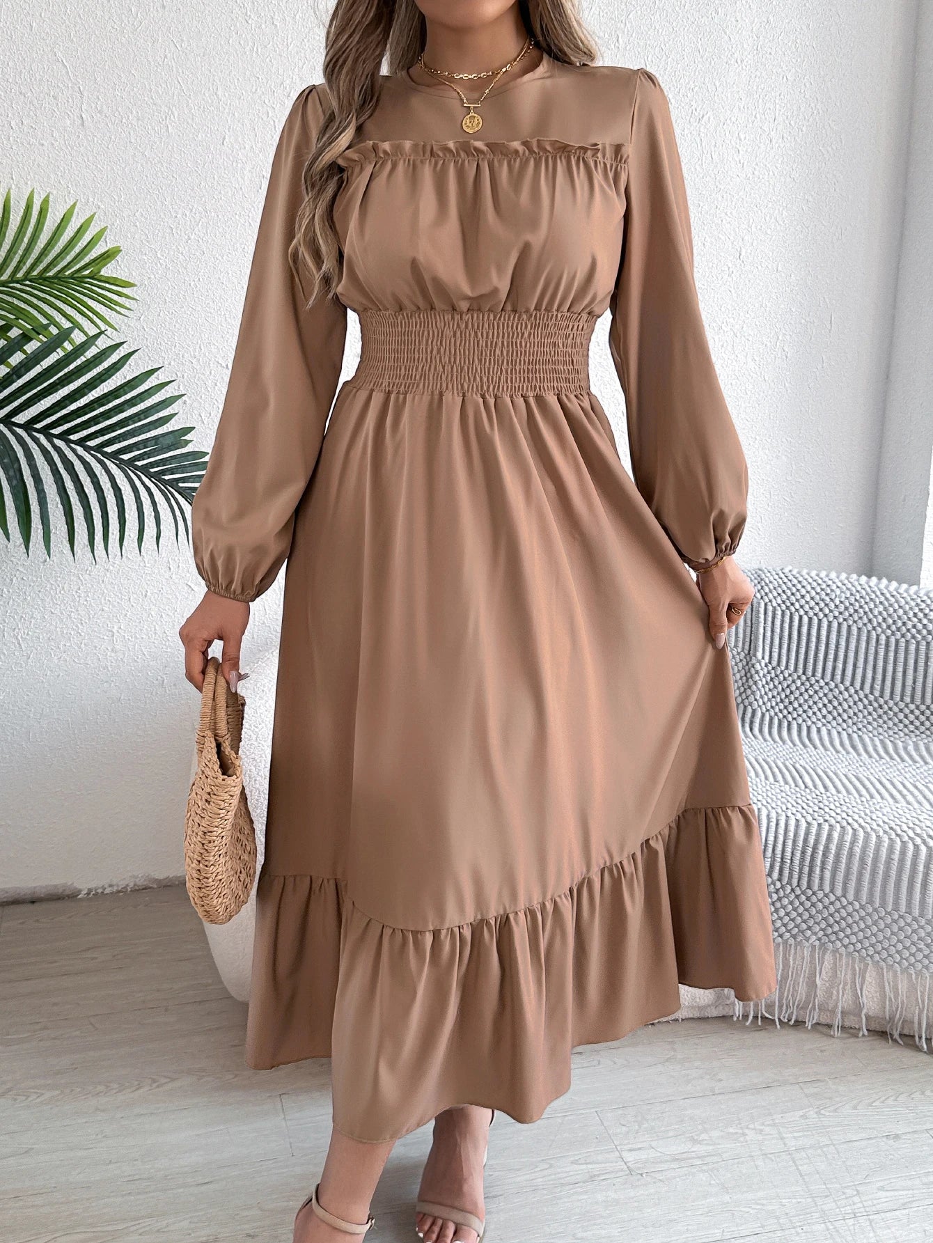 Women’s Dress Long Sleeve Casual Solid Color