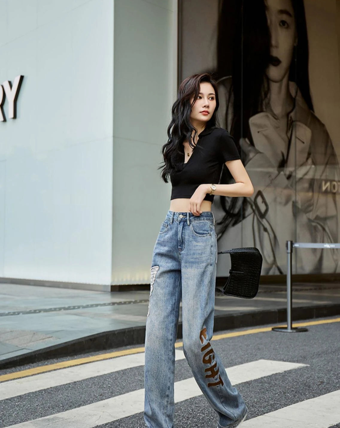 Women’s Jeans High Waist Straight Leg Casual