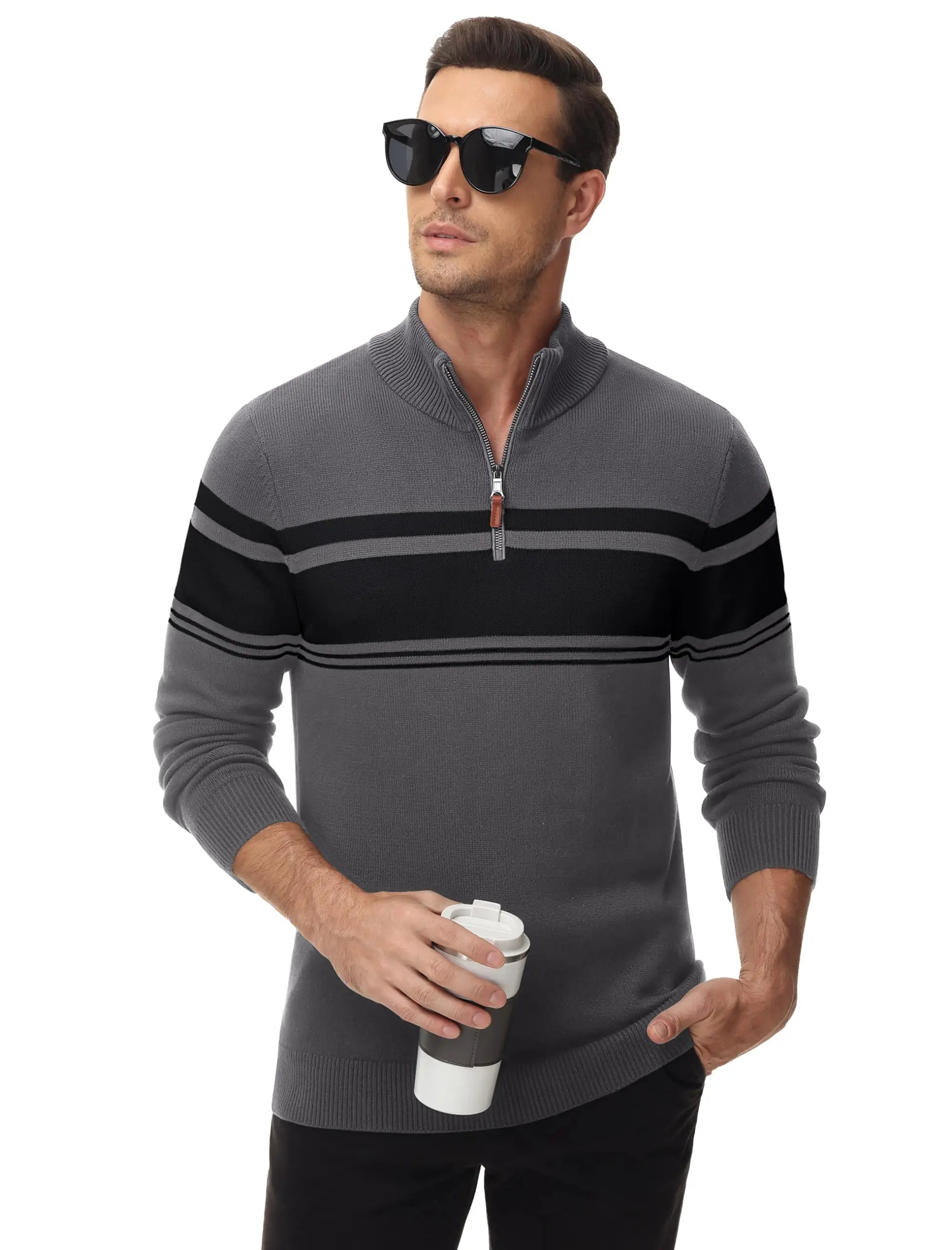 Men’s Sweatshirt Pullover Zip-Up Cotton Warm Autumn Winter