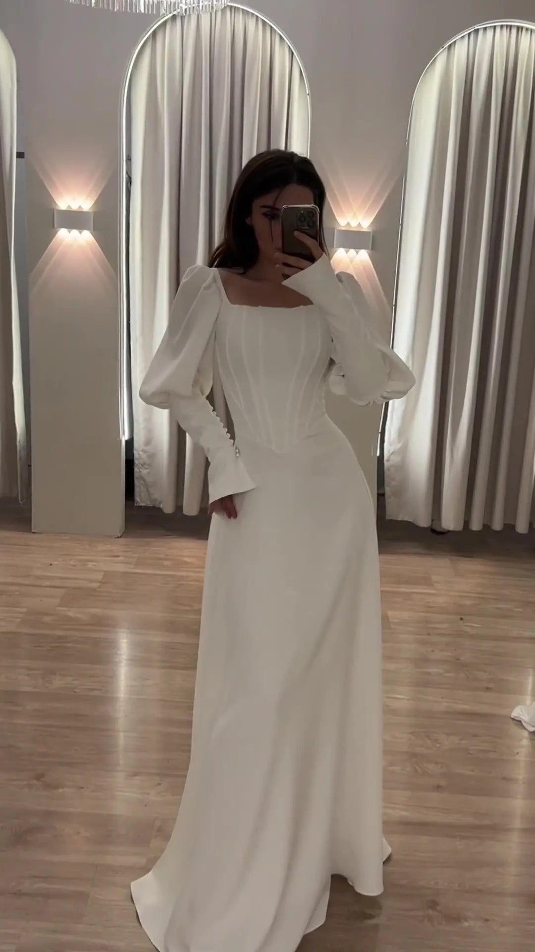 Women’s Dress Long Sleeve Formal A-Line Solid Color