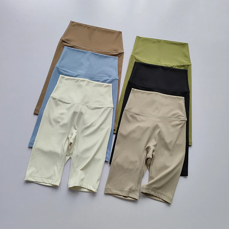 Women’s Shorts High Waist Sporty Solid Color