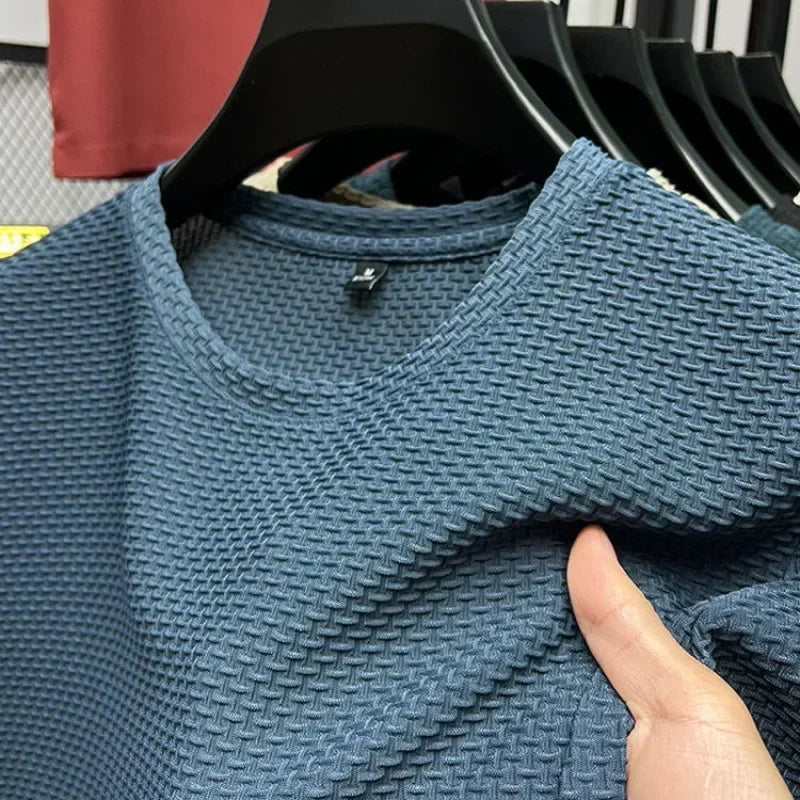 Men’s Polo Shirt Short Sleeve Summer Solid Color Breathable Fashion