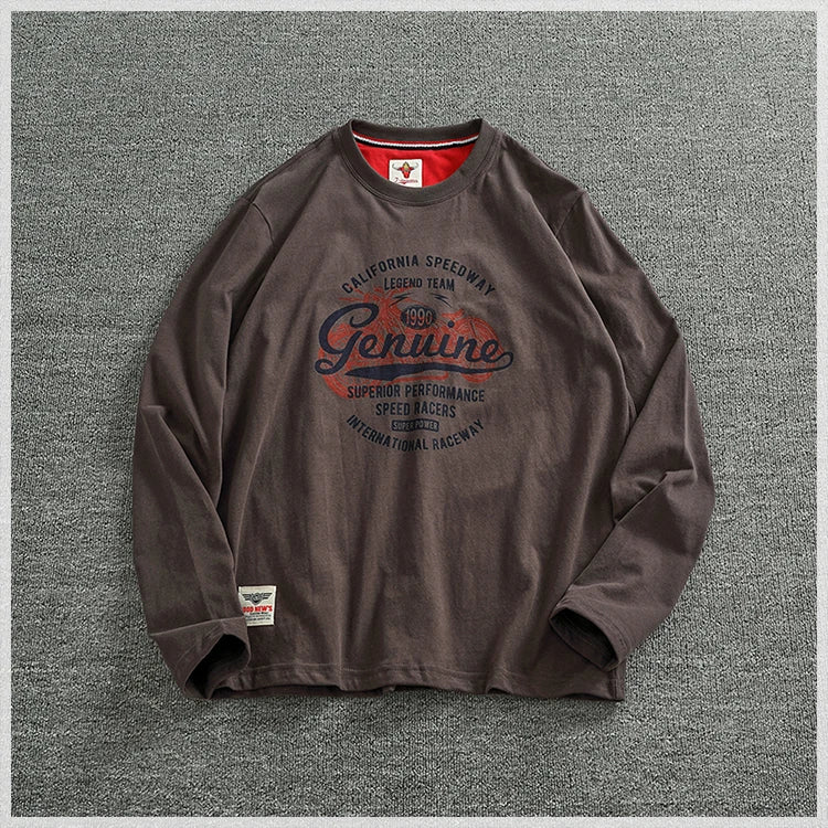 Men’s T-Shirt Long Sleeve Cotton Casual Printed