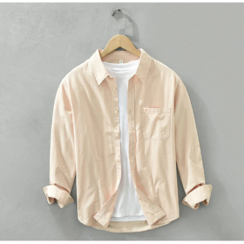 Men’s Shirt Long Sleeve Cotton Casual