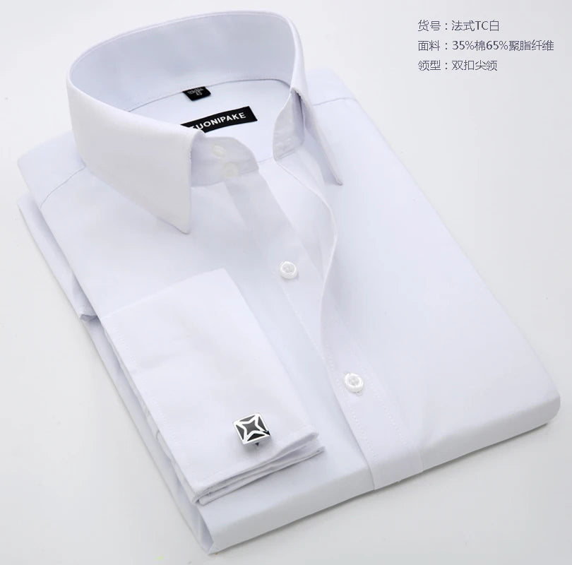 Men’s Shirt Long Sleeve Formal Slim Fit Solid Color
