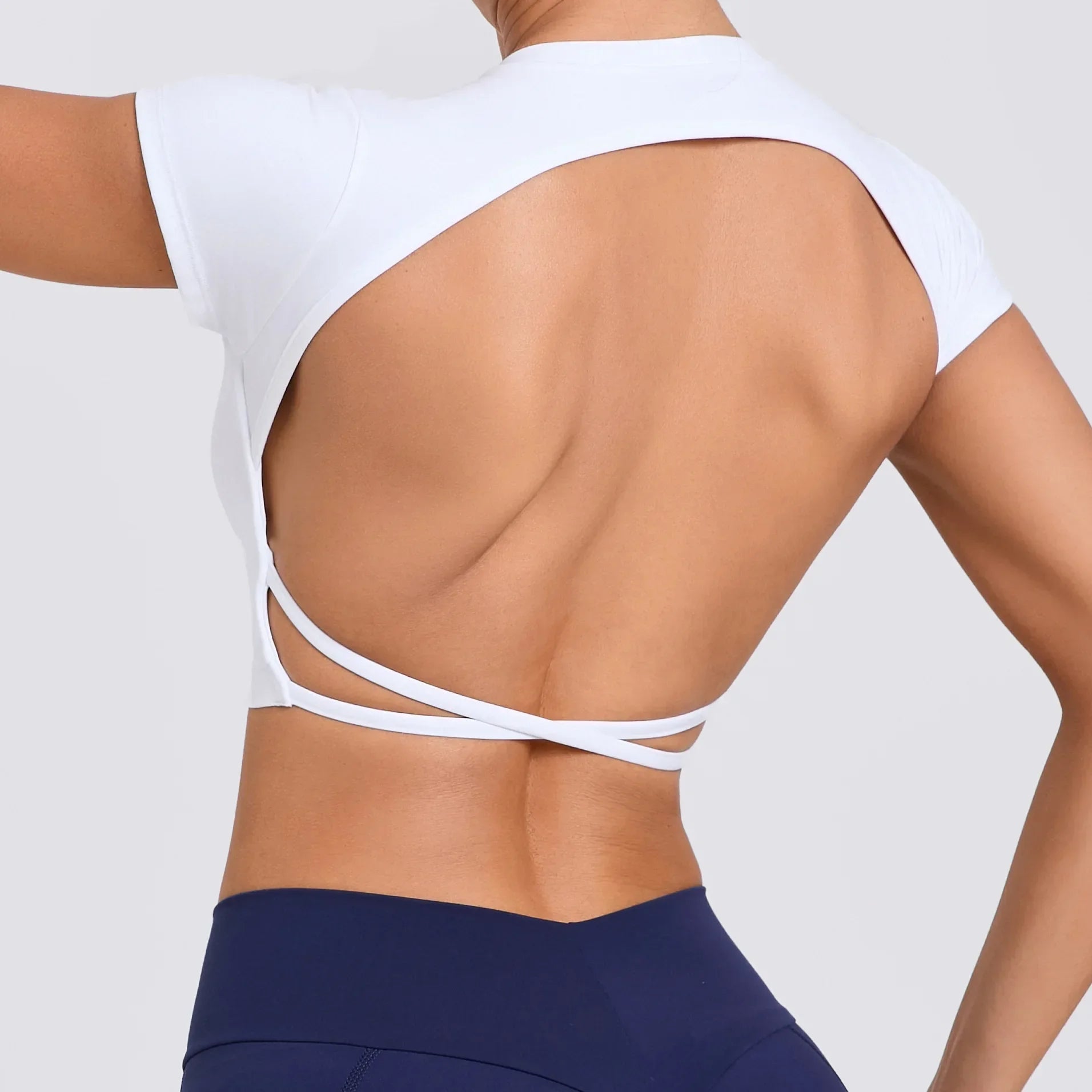 Women’s Gym Top Crop Top Moisture Wicking Seamless Athletic