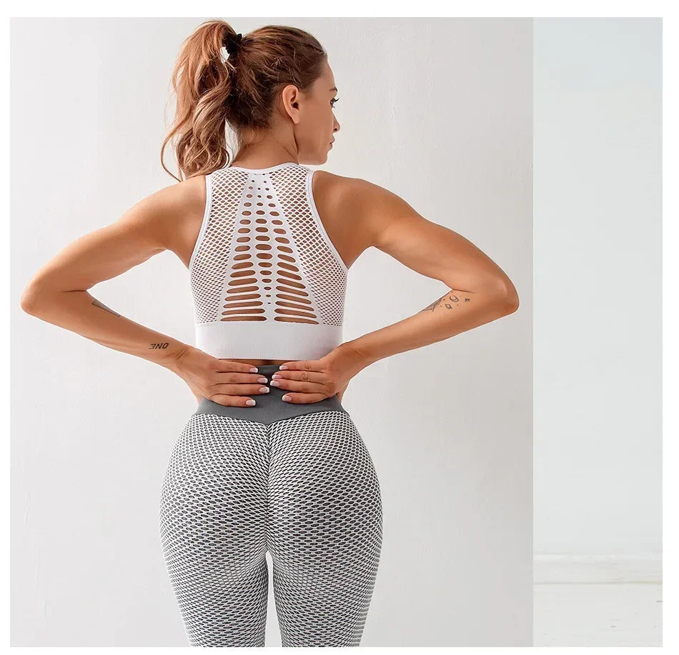 Women’s Gym Top Crop Top Breathable Seamless Athletic