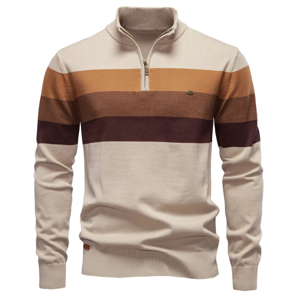 Men’s Sweatshirt Pullover Zip-Up Cotton Warm Casual Autumn