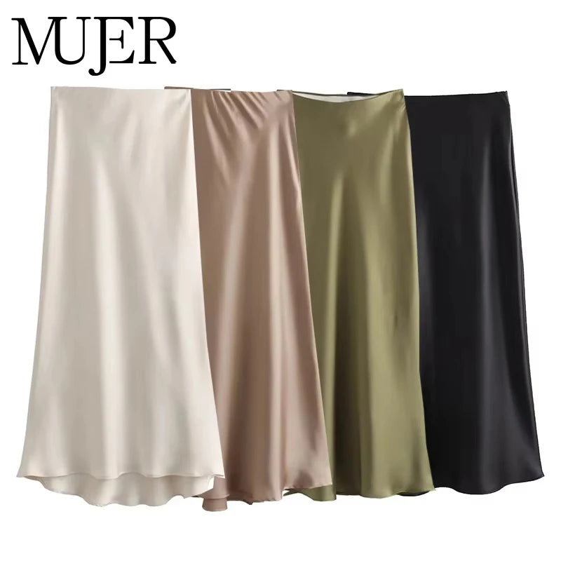 Women’s Skirt Midi High Waist Formal Summer