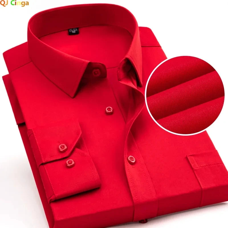 Men’s Shirt Long Sleeve Formal Cotton Comfort Fit