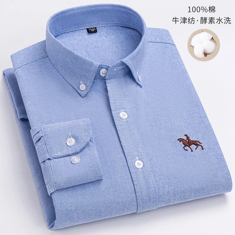 Men’s Shirt Long Sleeve Cotton Casual
