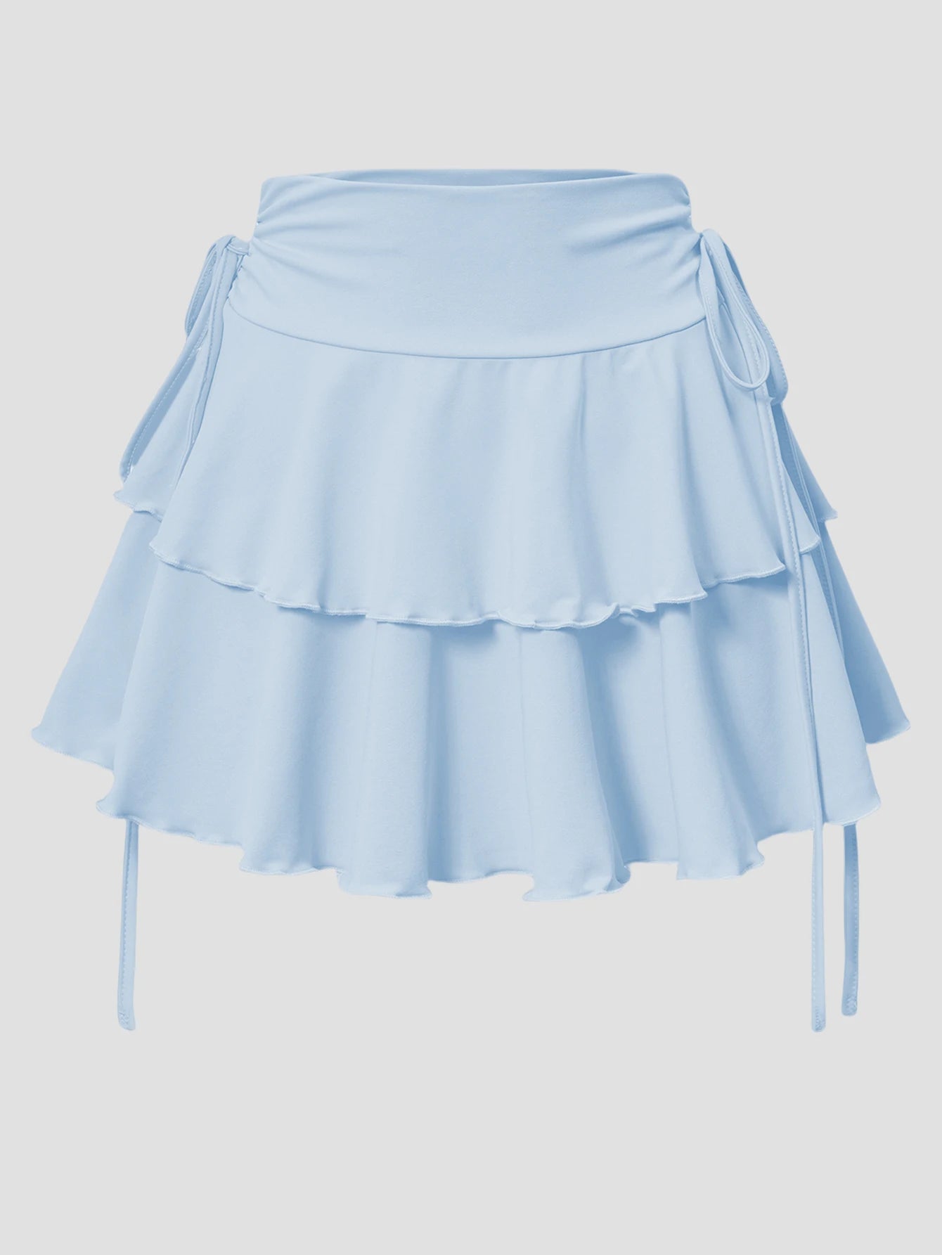 Women’s Skirt High Waist Elastic Waist Summer Solid Color
