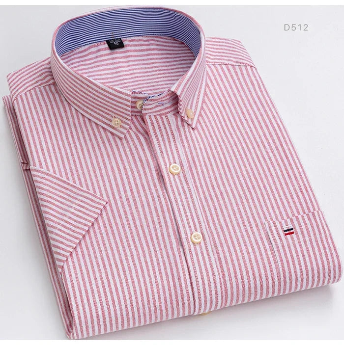 Men’s Shirt Short Sleeve Cotton Casual Formal