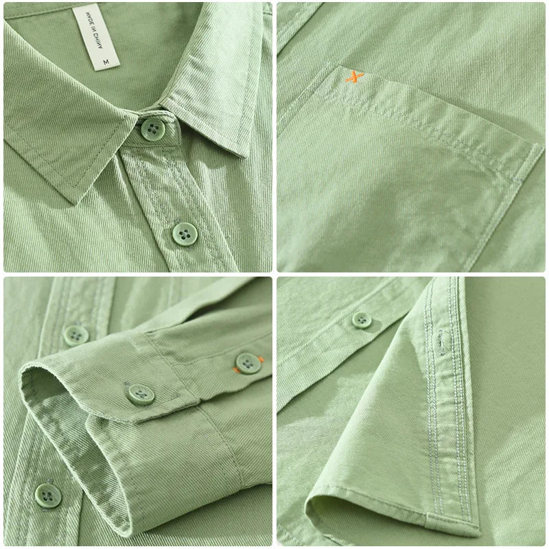 Men’s Shirt Long Sleeve Cotton Casual