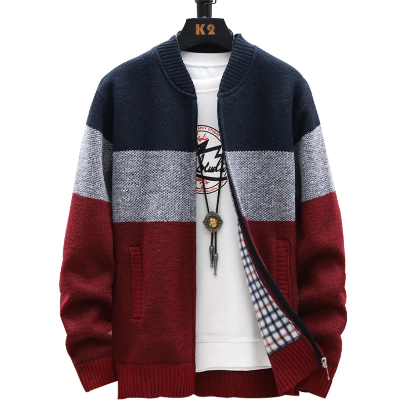 Men’s Sweatshirt Zip-Up Fleece Casual Autumn Winter