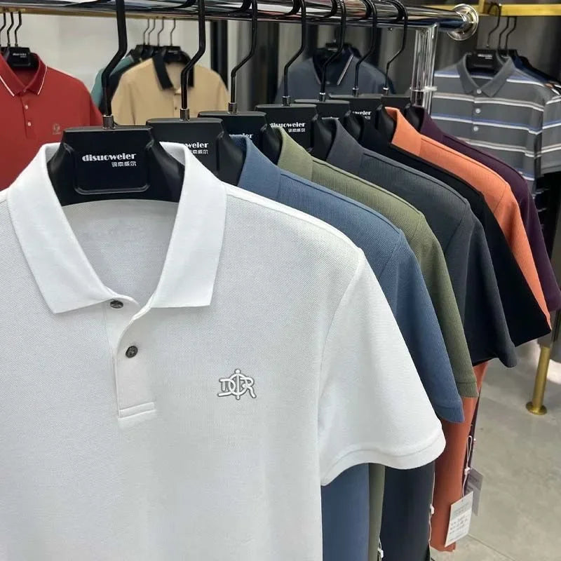 Men’s Polo Shirt Short Sleeve Cotton Business Casual Casual Summer