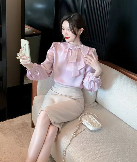 Women’s Top Blouse Long Sleeve Casual Stretchy