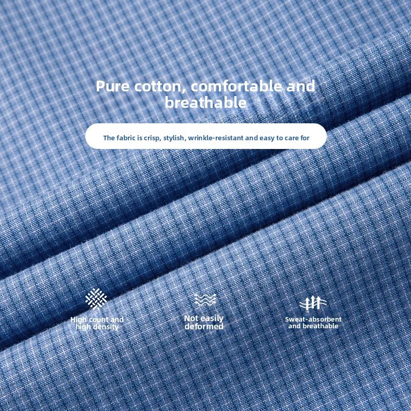 Men’s Shirt Long Sleeve Cotton Casual Slim Fit