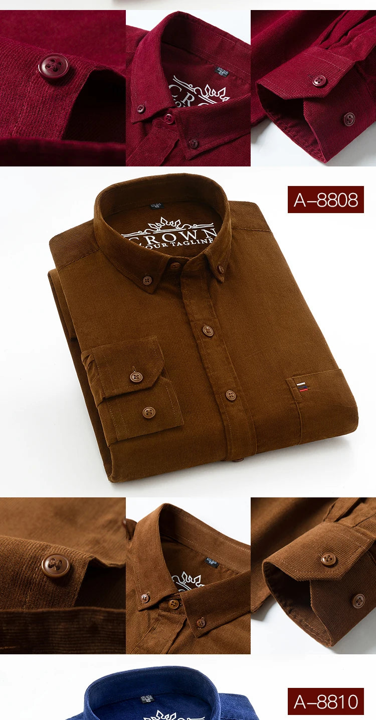 Men’s Shirt Long Sleeve Cotton Casual Regular Fit