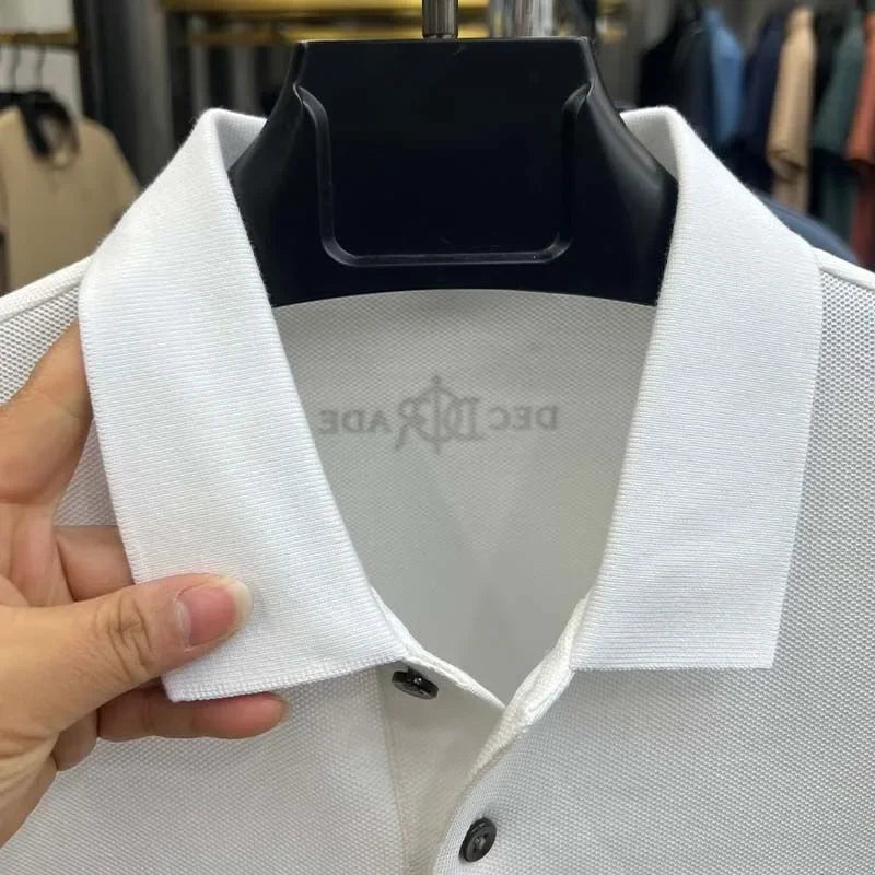 Men’s Polo Shirt Short Sleeve Cotton Business Casual Casual Summer