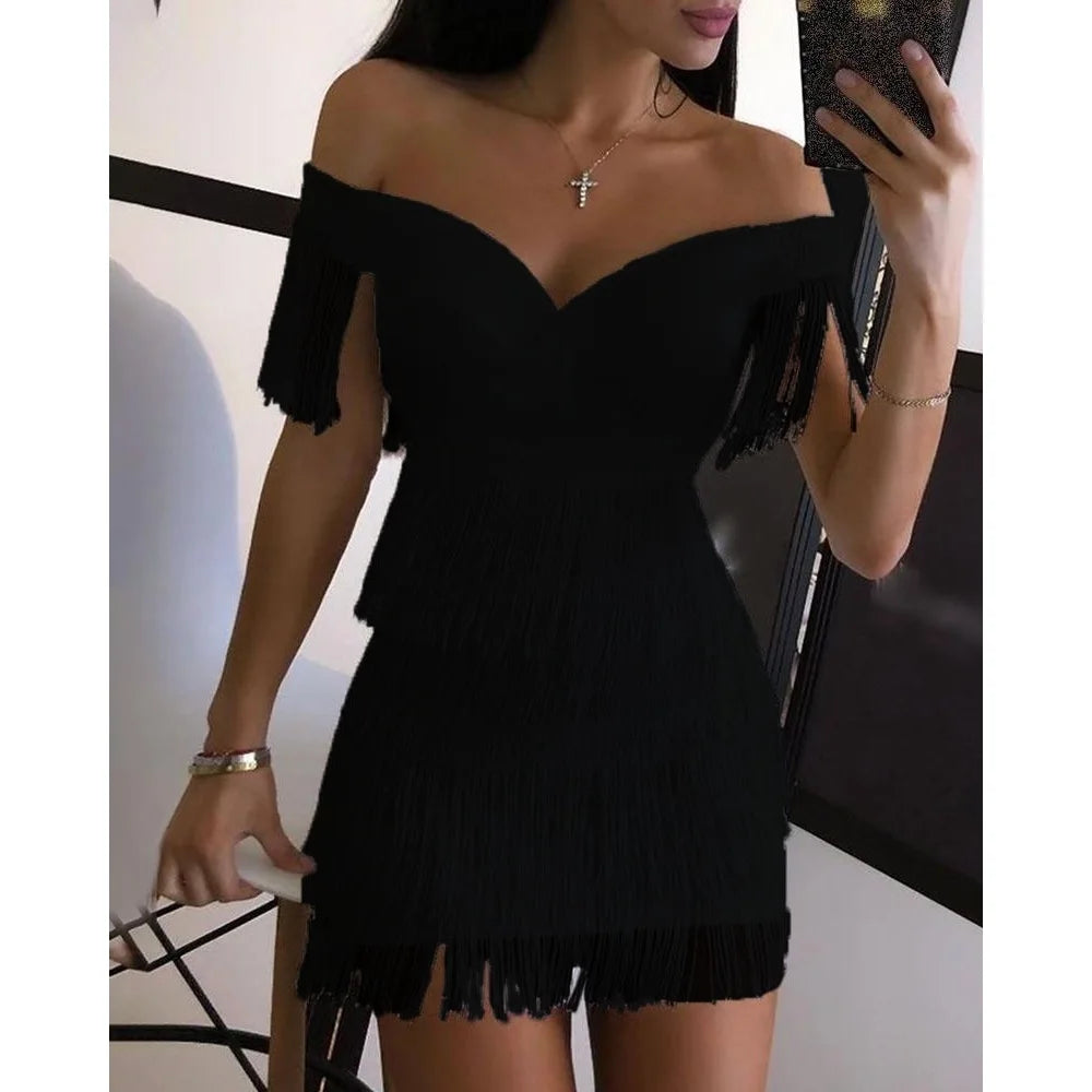 Women’s Dress Short Sleeve V-Neck Formal