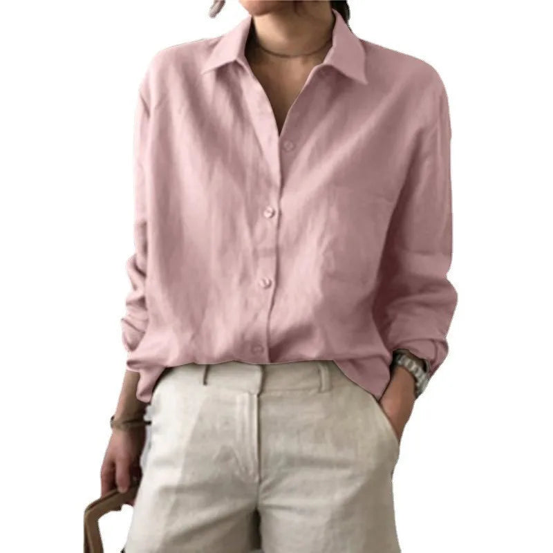 Women’s Top Blouse Long Sleeve Formal Solid Color
