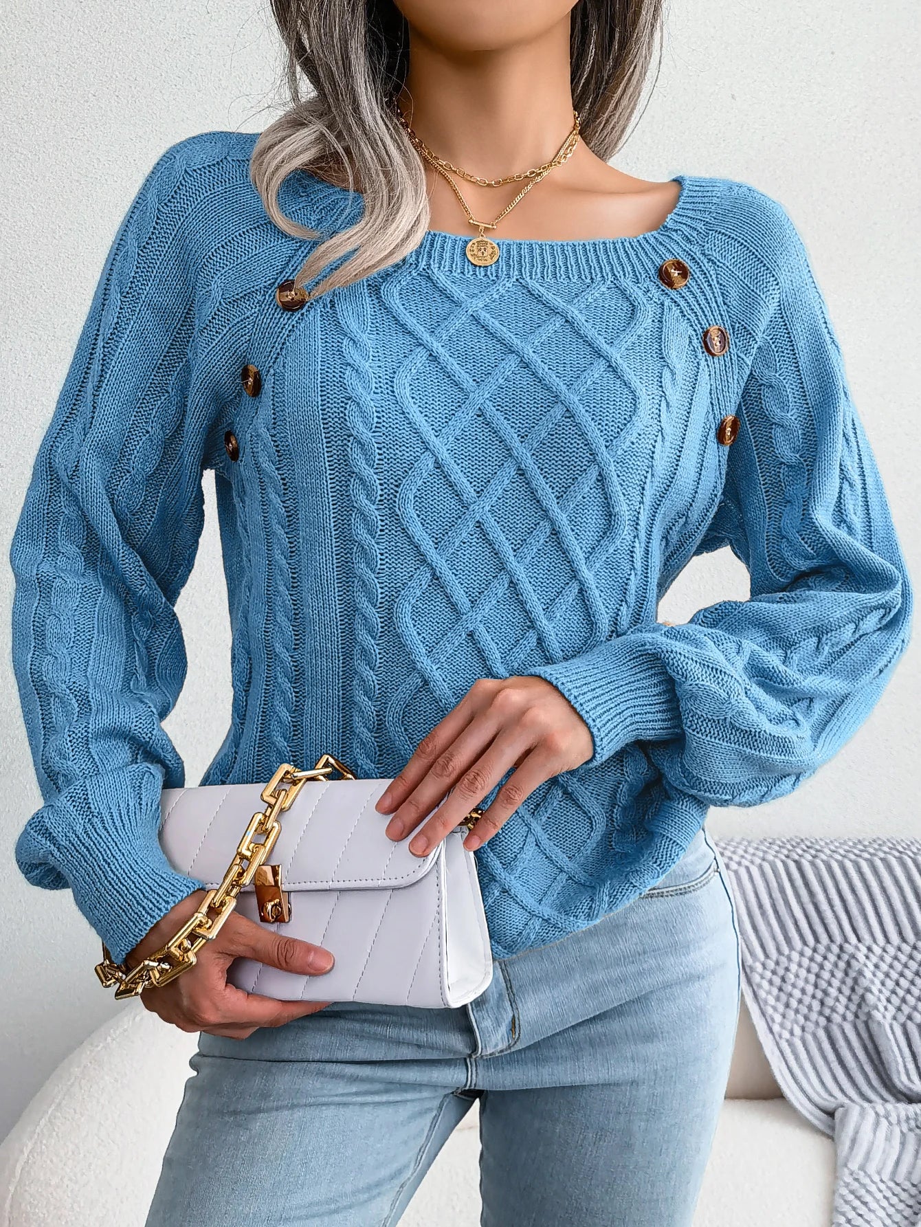 Women’s Top Long Sleeve Casual Stretchy Solid Color