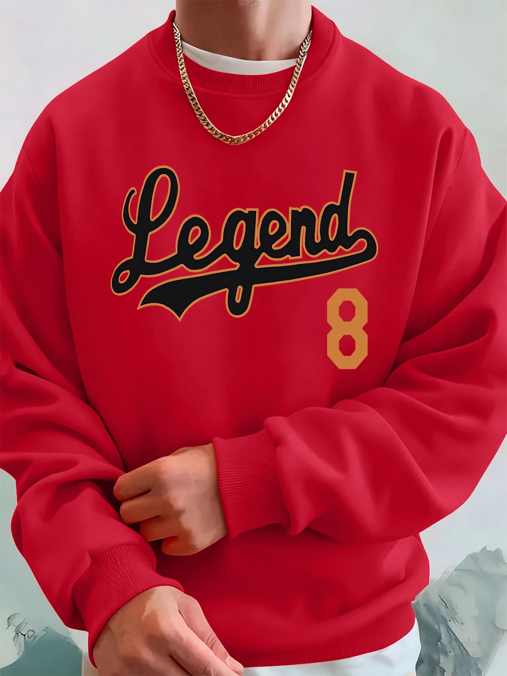 Men’s Sweatshirt Crewneck Oversized Fleece Warm Streetwear Casual