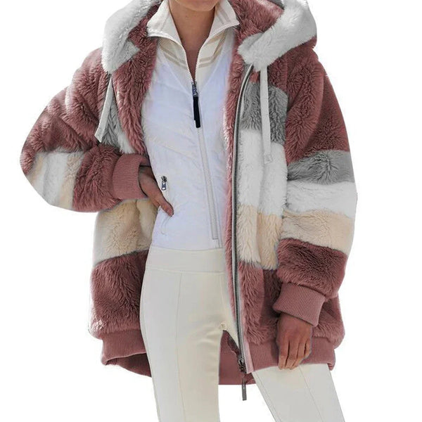 Women’s Jacket Hooded Zip-Up Warm Streetwear