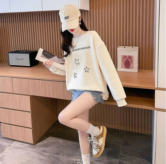 Women’s Sweatshirt Pullover Long Sleeve Casual Soft