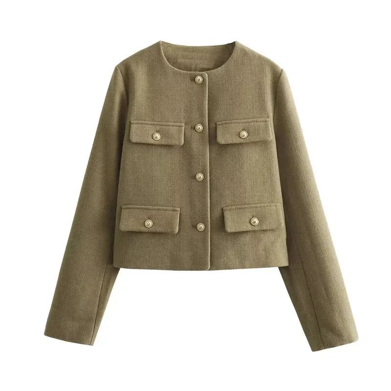 Women’s Jacket Button-Up Casual Lightweight Warm