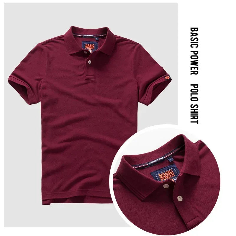 Men’s Polo Shirt Cotton Summer Fashion