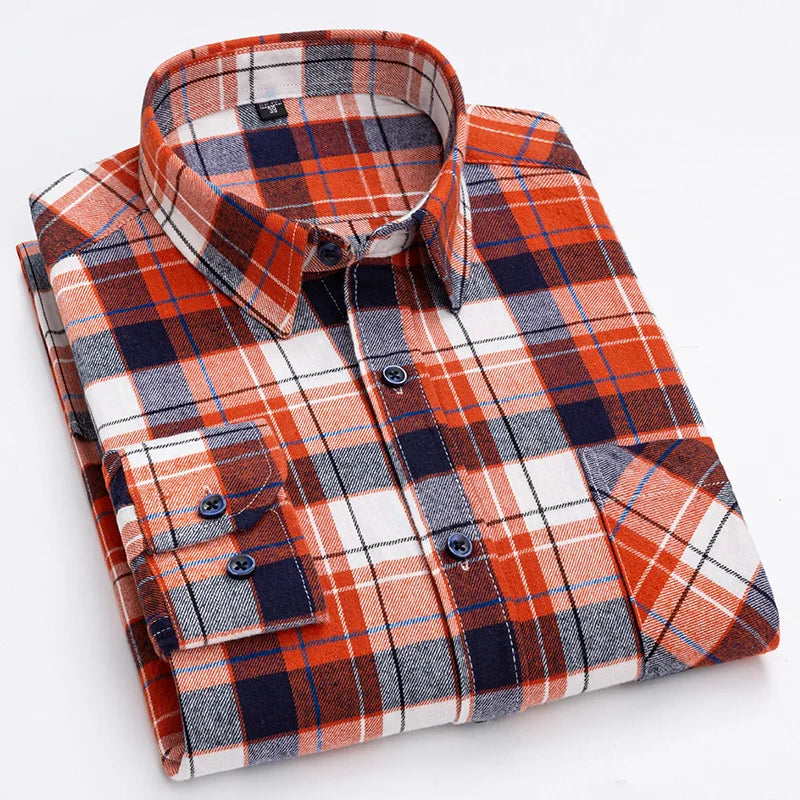 Men’s Shirt Long Sleeve Cotton Casual Regular Fit
