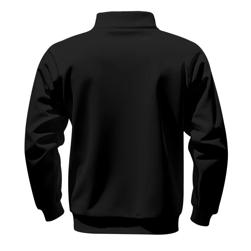 Men’s Sweatshirt Pullover Zip-Up Fleece Long Sleeve Autumn Winter