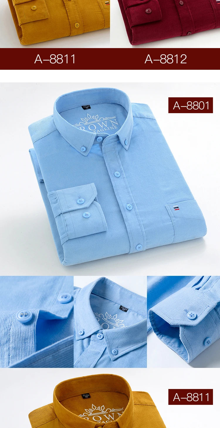Men’s Shirt Long Sleeve Cotton Casual Regular Fit