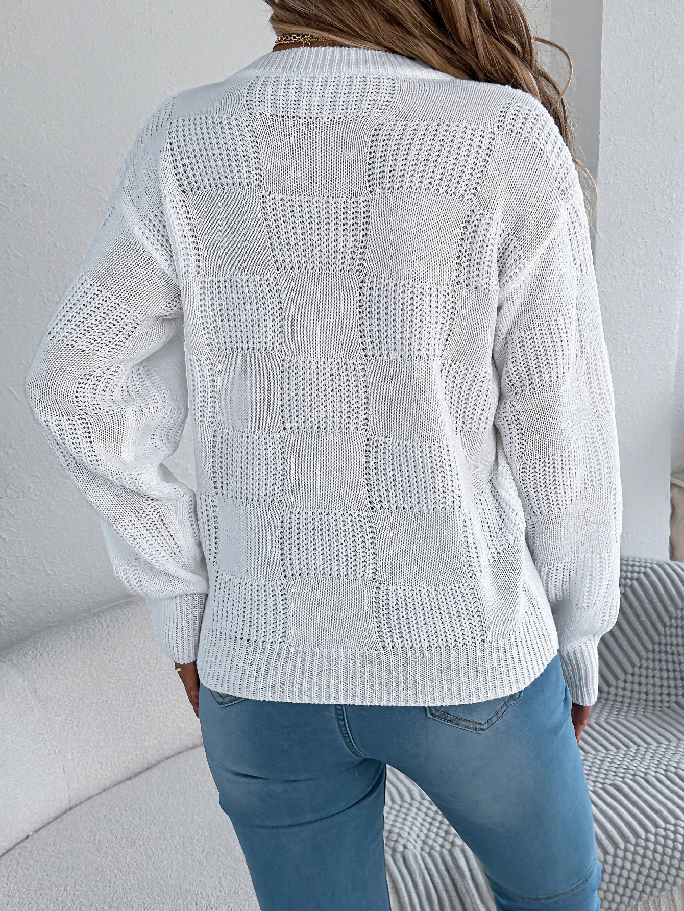 Women’s Top Long Sleeve Solid Color Stretchy Casual