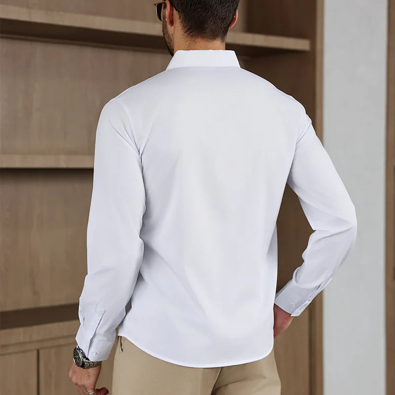 Men’s Shirt Long Sleeve Casual Formal Solid Color
