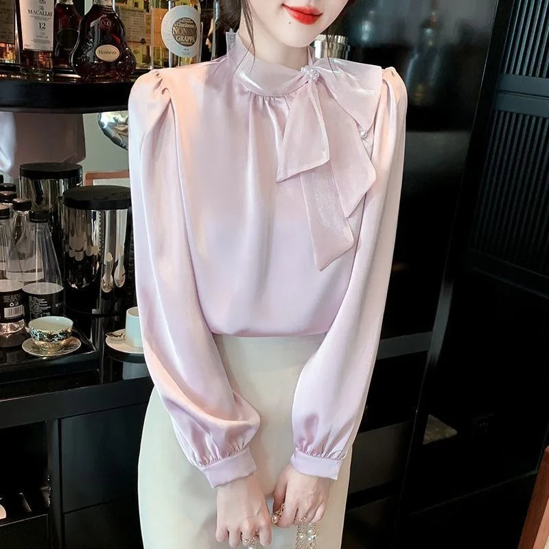 Women’s Top Blouse Long Sleeve Casual Stretchy