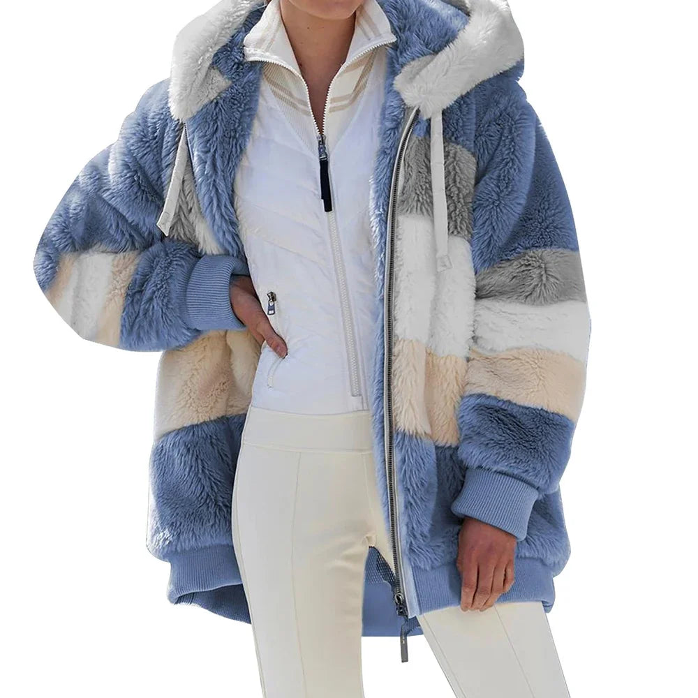 Women’s Jacket Hooded Zip-Up Warm Streetwear