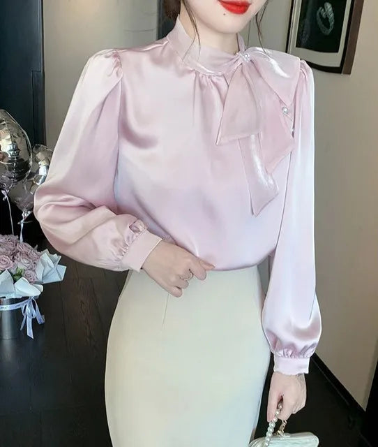 Women’s Top Blouse Long Sleeve Casual Stretchy