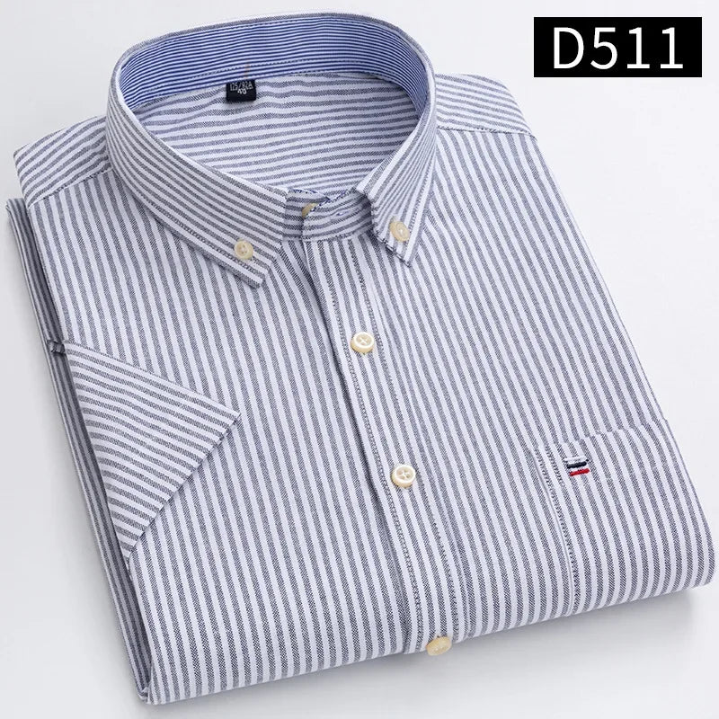 Men’s Shirt Short Sleeve Cotton Casual Formal
