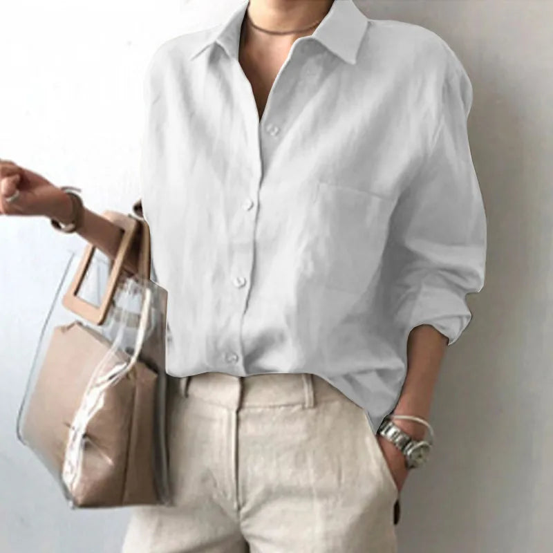 Women’s Top Blouse Long Sleeve Formal Solid Color