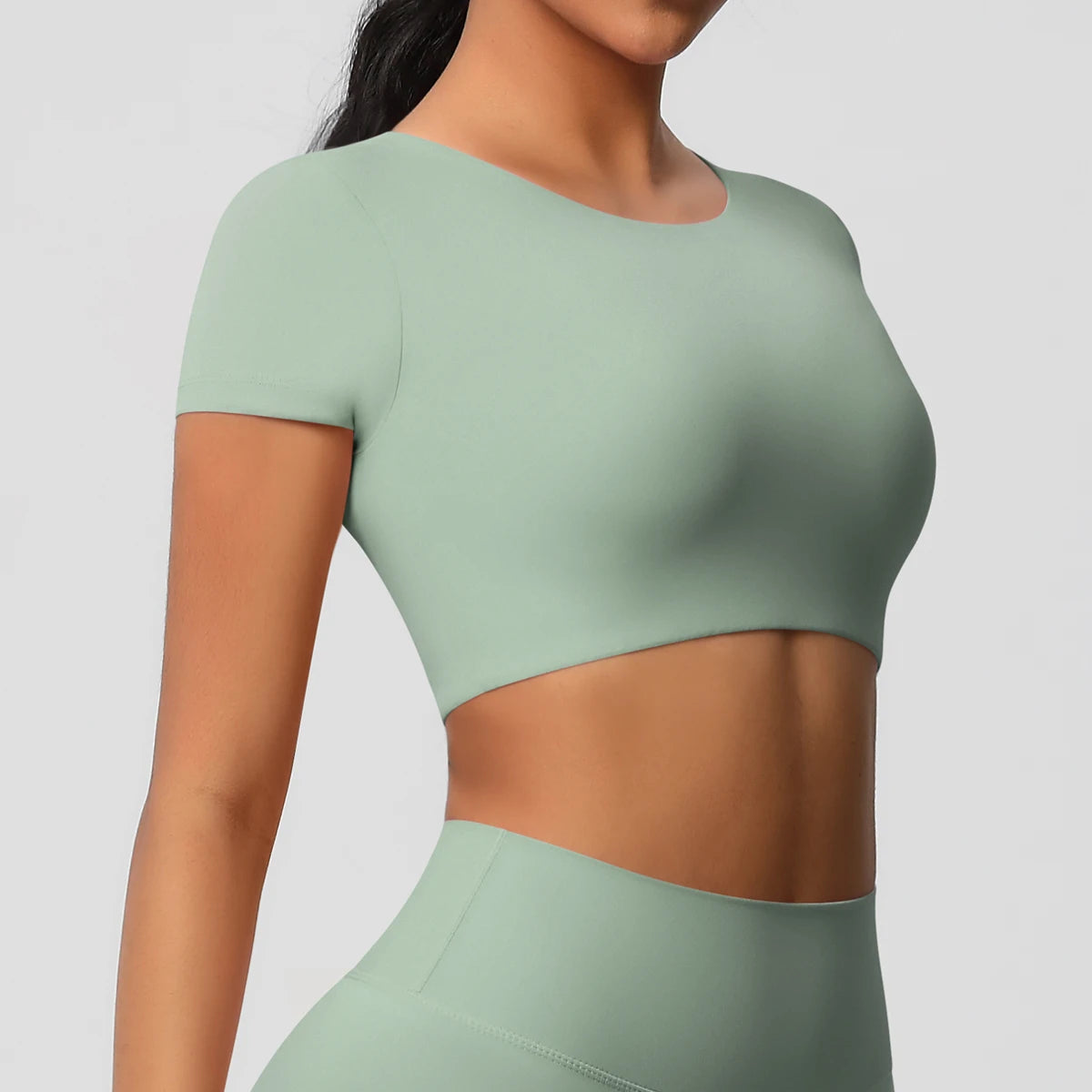 Women’s Gym Top Short Sleeve Breathable Stretchy Athletic