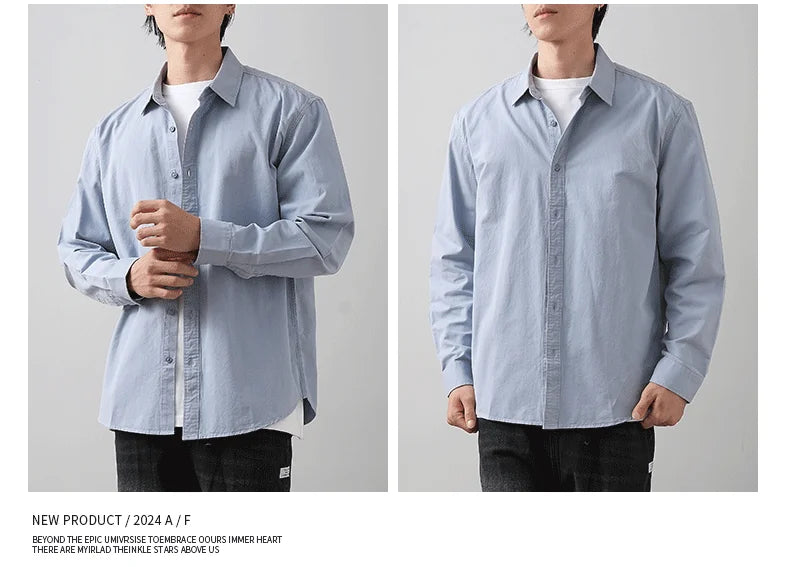 Men’s Shirt Long Sleeve Cotton Casual Formal