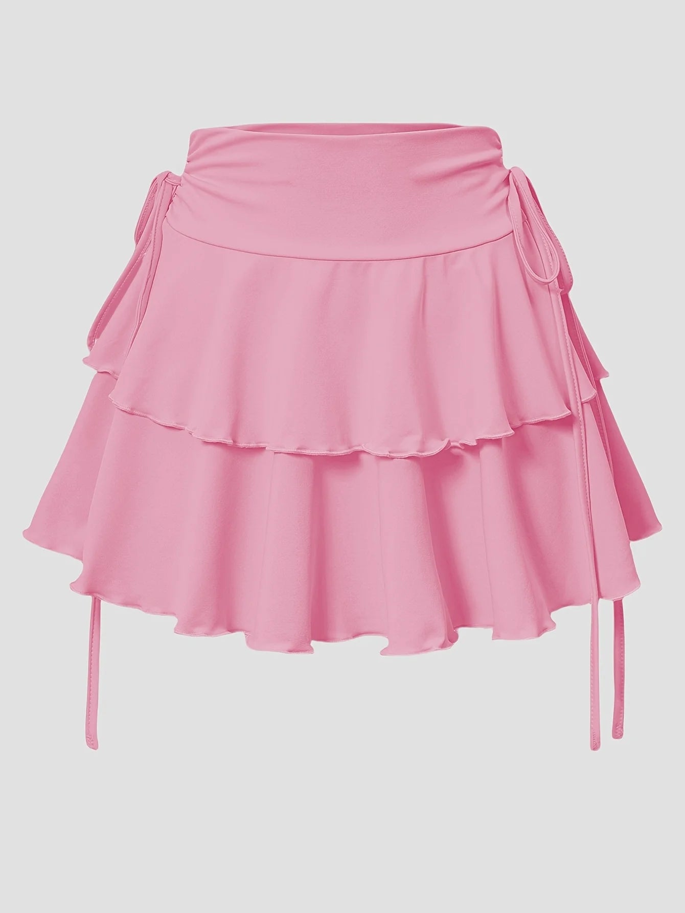 Women’s Skirt High Waist Elastic Waist Summer Solid Color