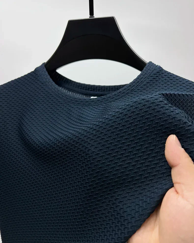 Men’s Polo Shirt Short Sleeve Summer Solid Color Breathable Fashion