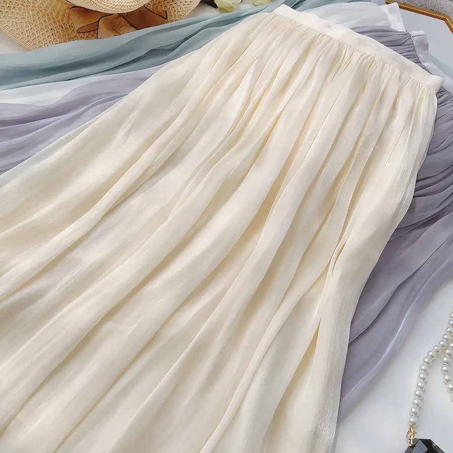 Women’s Skirt Pleated A-Line Summer Casual