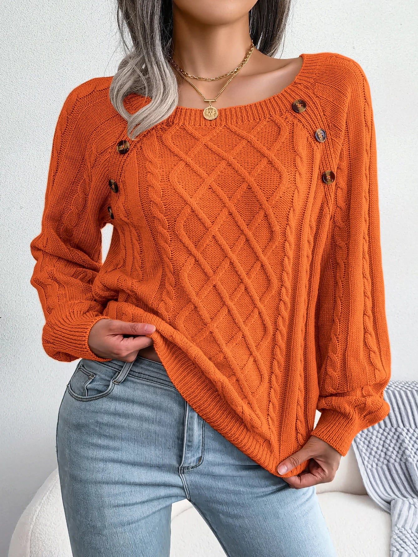 Women’s Top Long Sleeve Casual Stretchy Solid Color