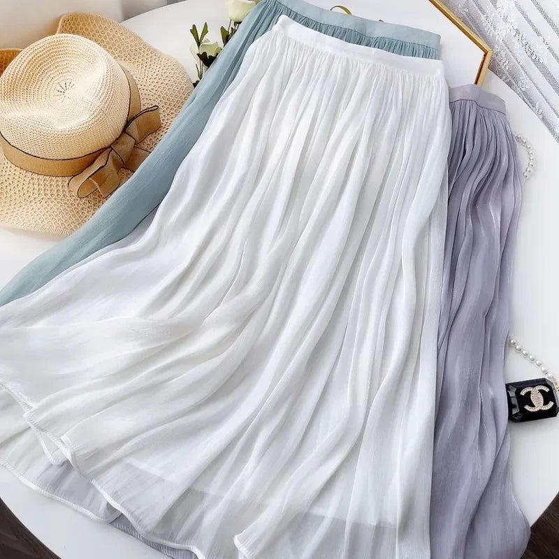 Women’s Skirt Pleated A-Line Summer Casual