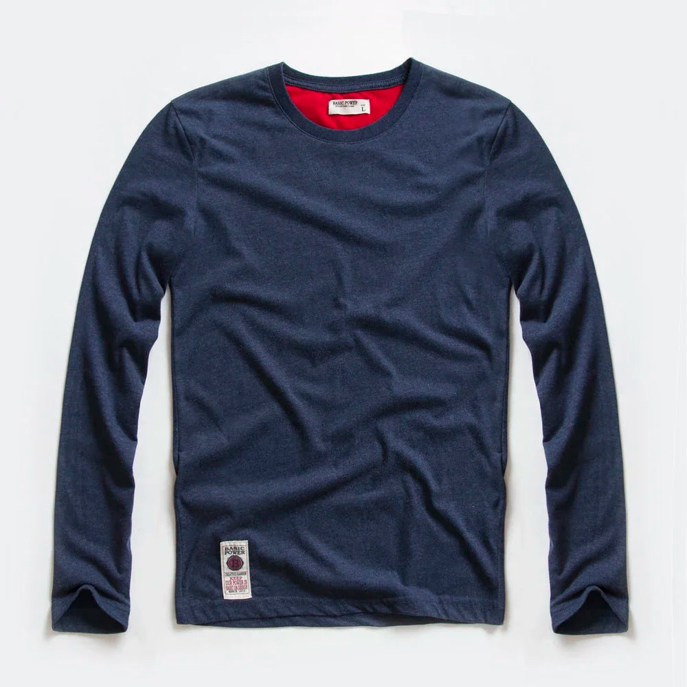 Men’s T-Shirt Long Sleeve Casual Cotton Comfort Fit
